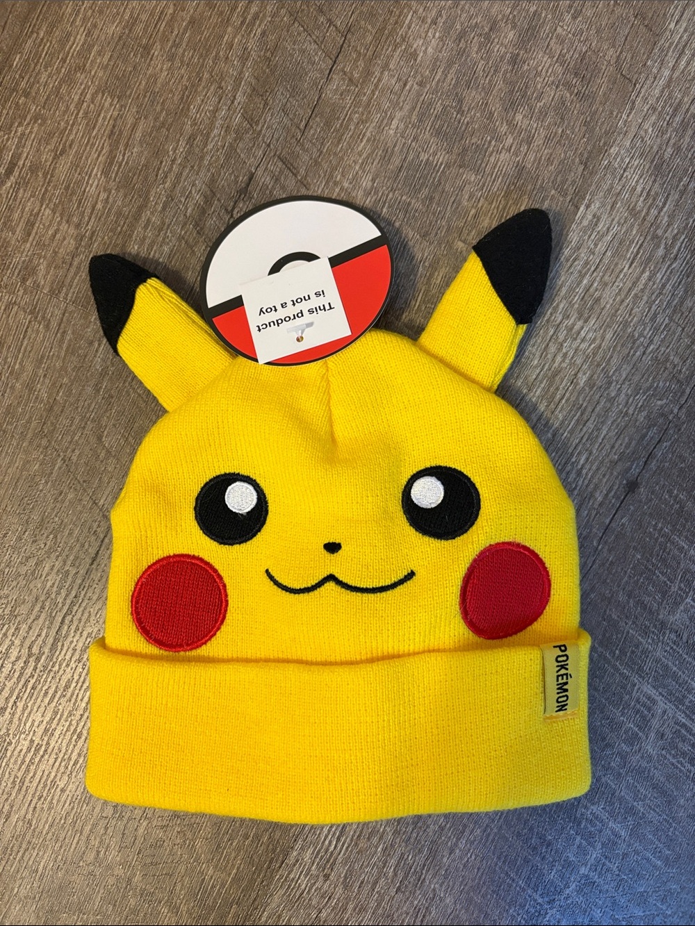 Pokémon Pikachu Yellow Knit Beanie Hat OS